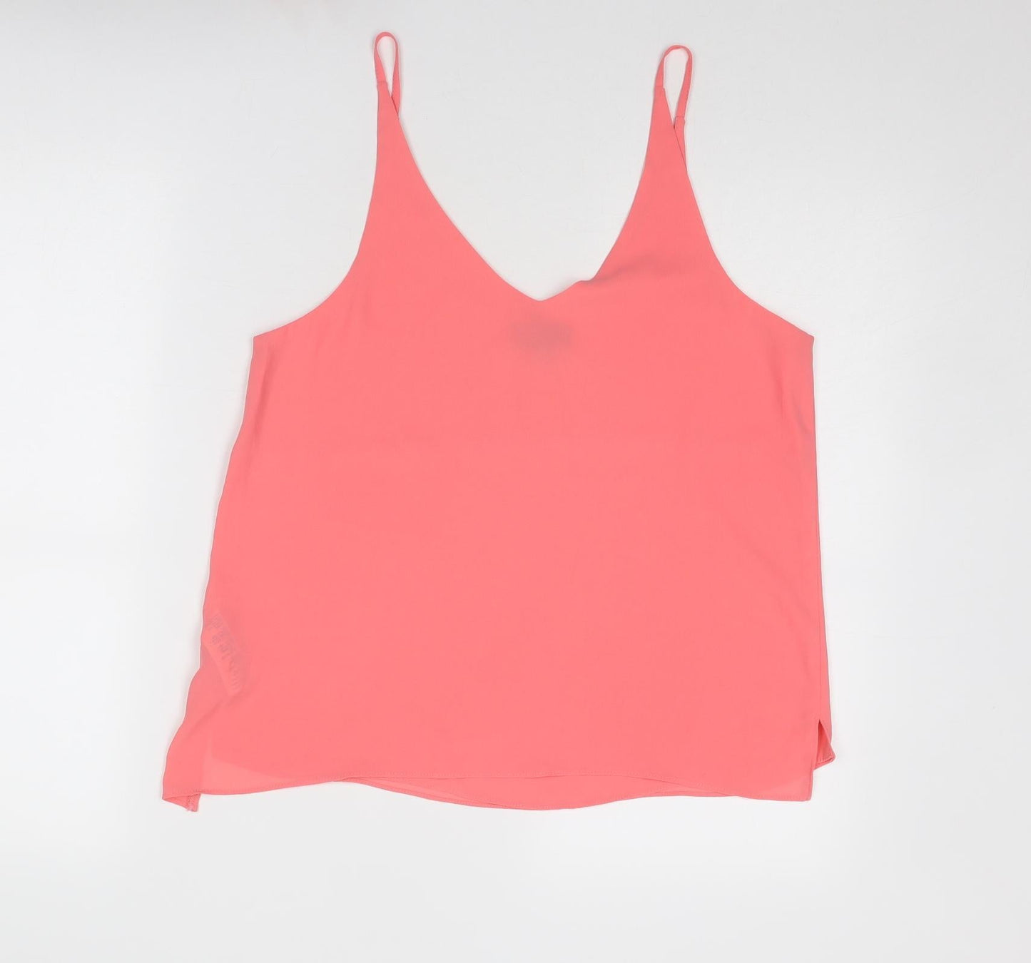 Womens UK Size 12 Topshop Pink Basic Tank