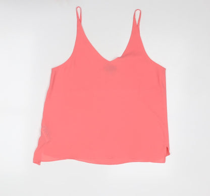 Womens UK Size 12 Topshop Pink Basic Tank