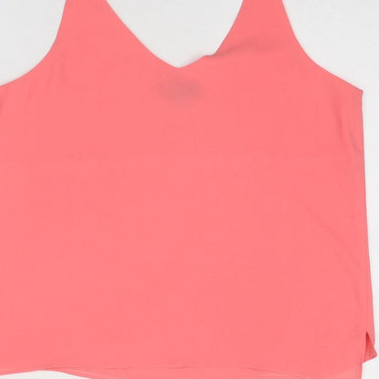 Womens UK Size 12 Topshop Pink Basic Tank