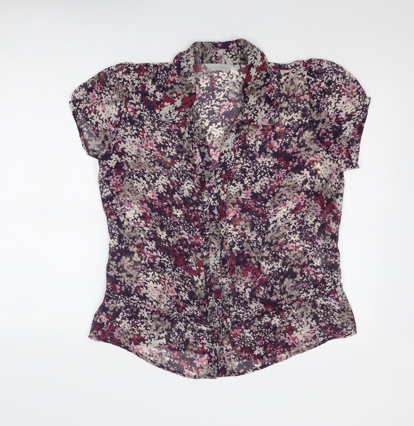 Womens UK Size 16 Per Se Multicoloured Basic Button-Up