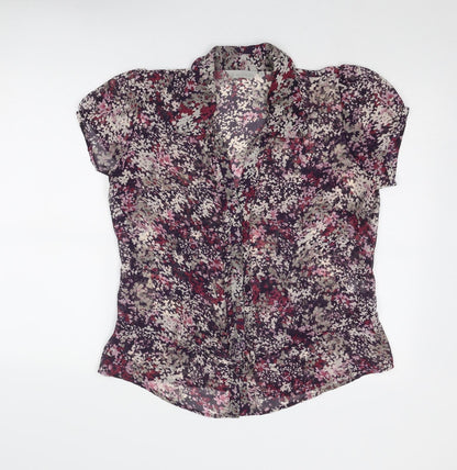 Womens UK Size 16 Per Se Multicoloured Basic Button-Up