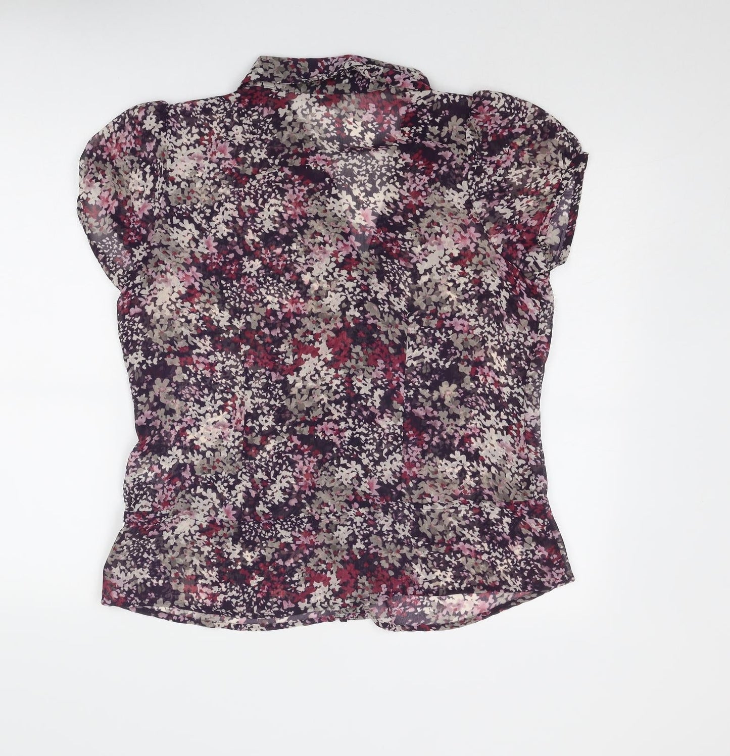 Womens UK Size 16 Per Se Multicoloured Basic Button-Up