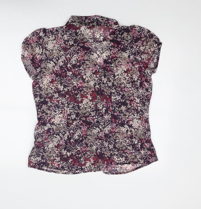 Womens UK Size 16 Per Se Multicoloured Basic Button-Up