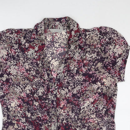 Womens UK Size 16 Per Se Multicoloured Basic Button-Up