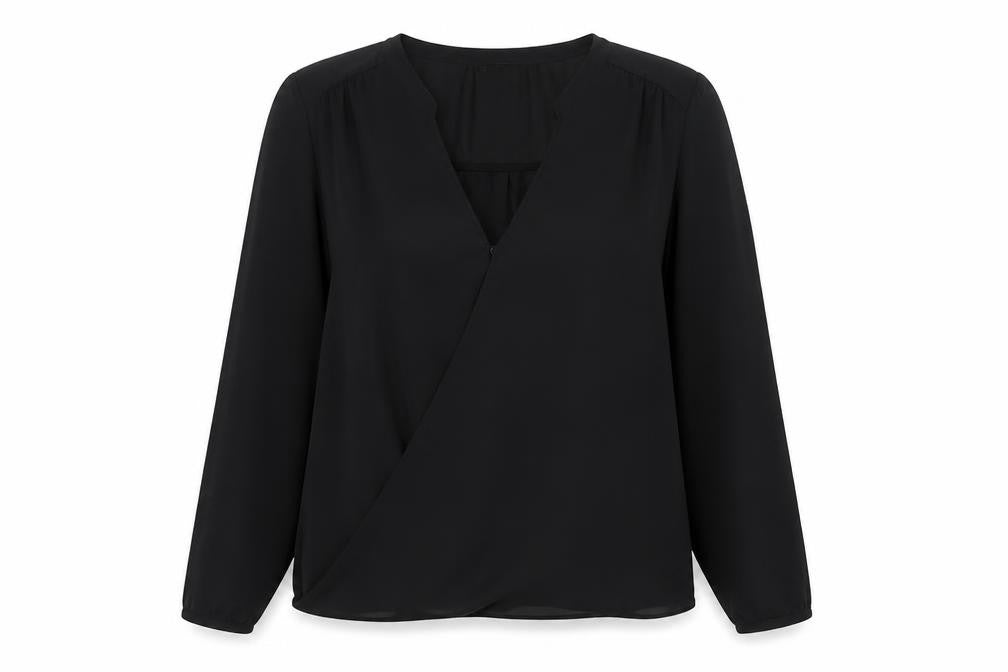 Womens UK Size M Zara Black Basic Blouse