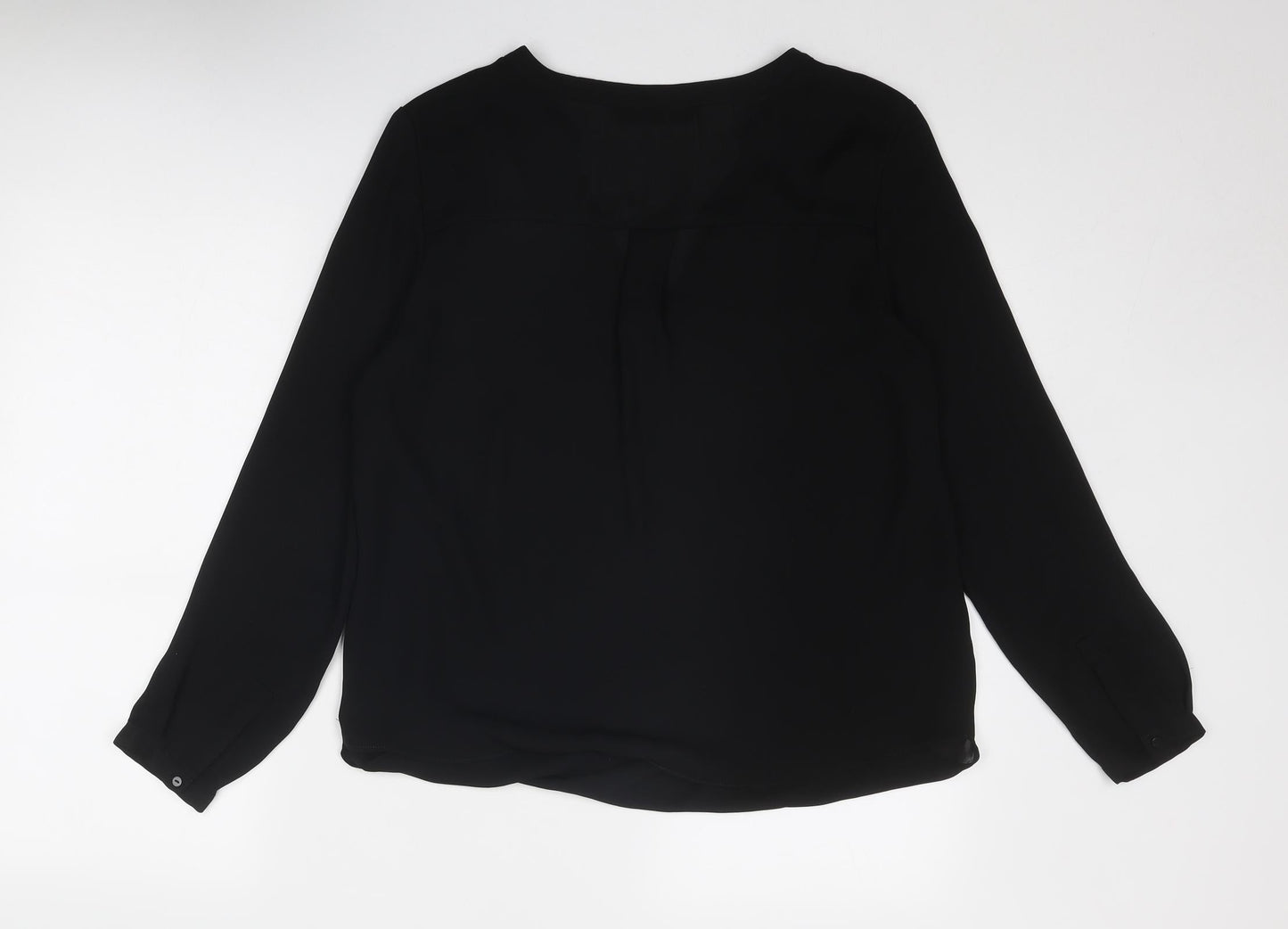 Womens UK Size M Zara Black Basic Blouse
