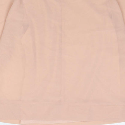 Capsule Womens Pink Polyester Basic Blouse Size 12 Boat Neck