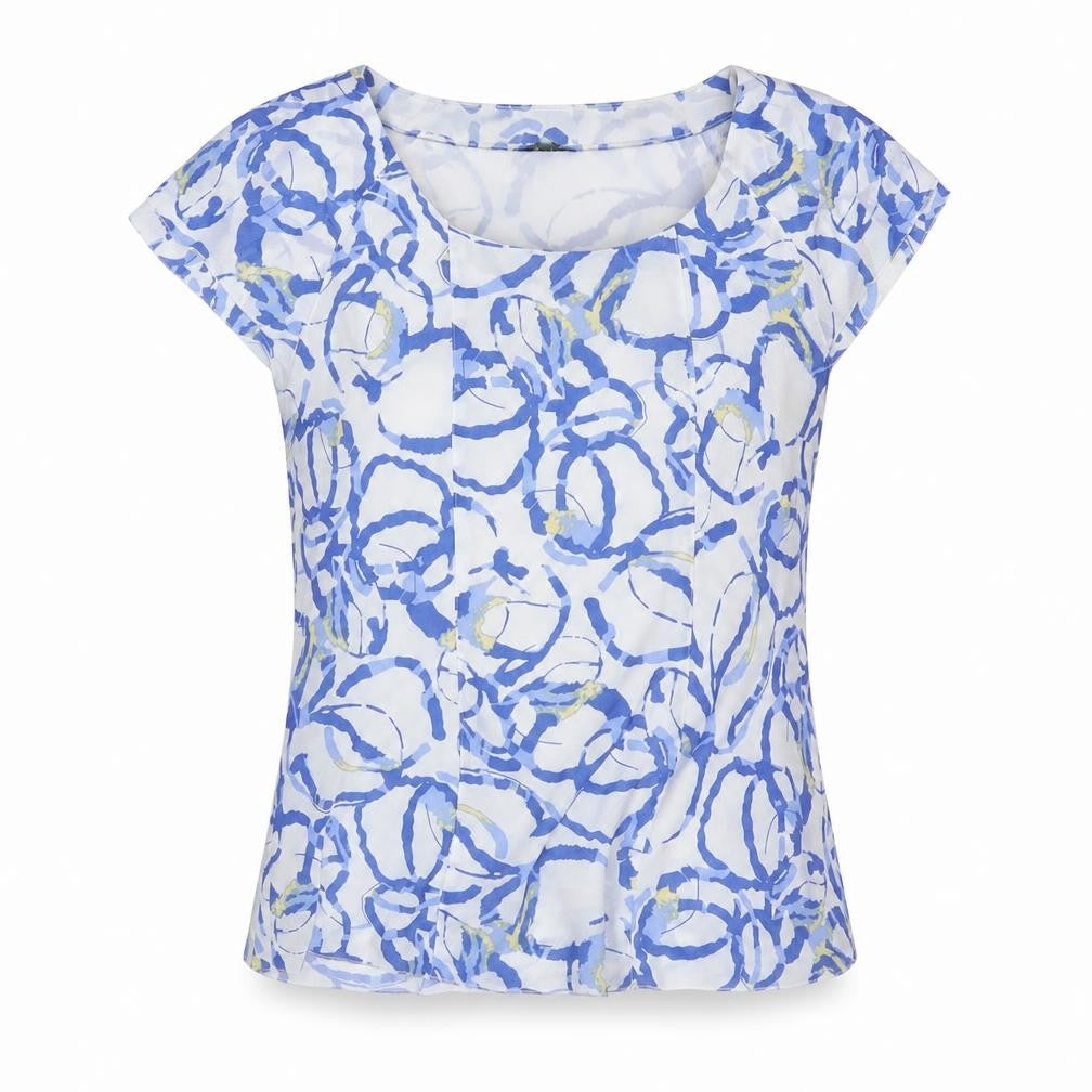Womens UK Size 14 Alexara Blue Basic Blouse