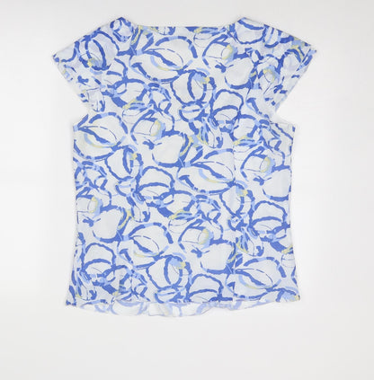 Womens UK Size 14 Alexara Blue Basic Blouse