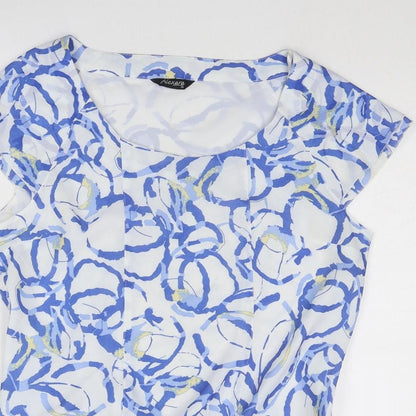 Womens UK Size 14 Alexara Blue Basic Blouse
