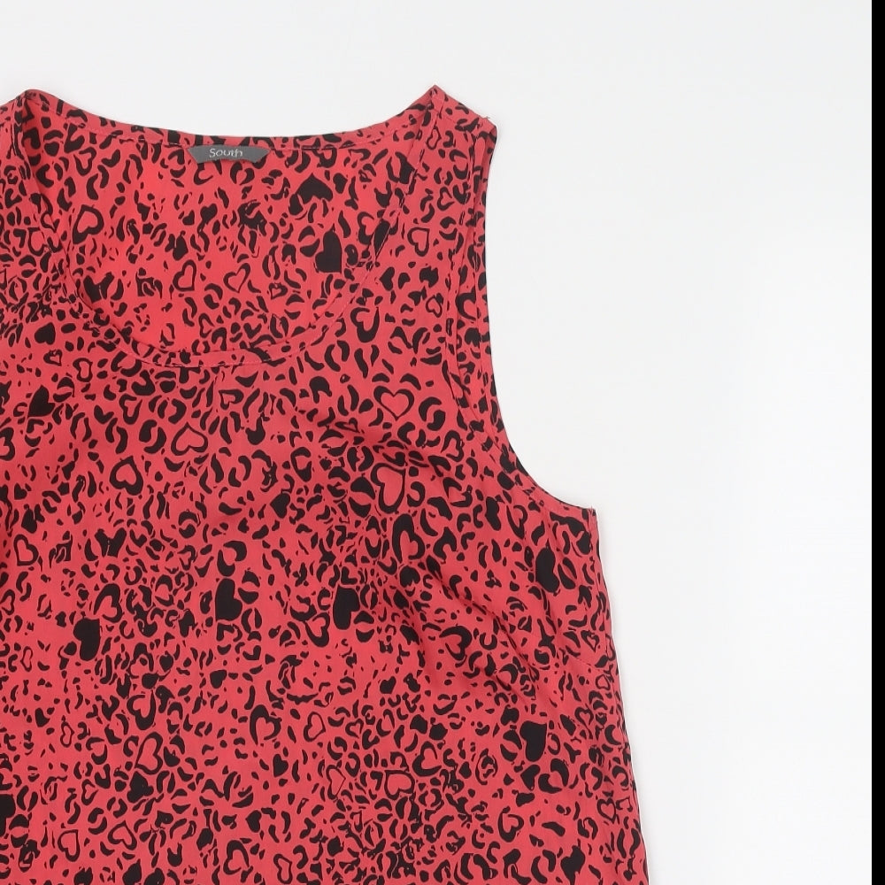 Womens UK Size 12 South Pink Basic Tank