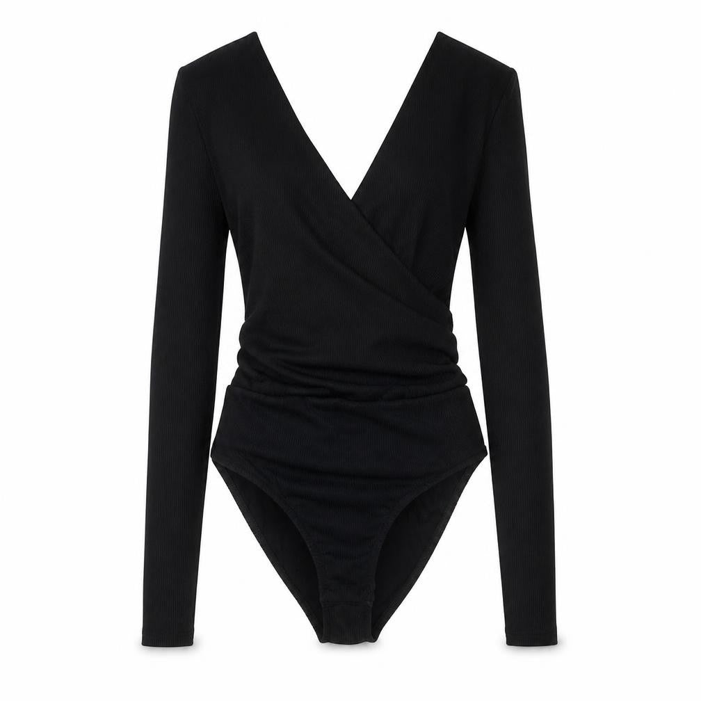 Womens UK Size 8 Topshop One-Piece Black Bodysuit