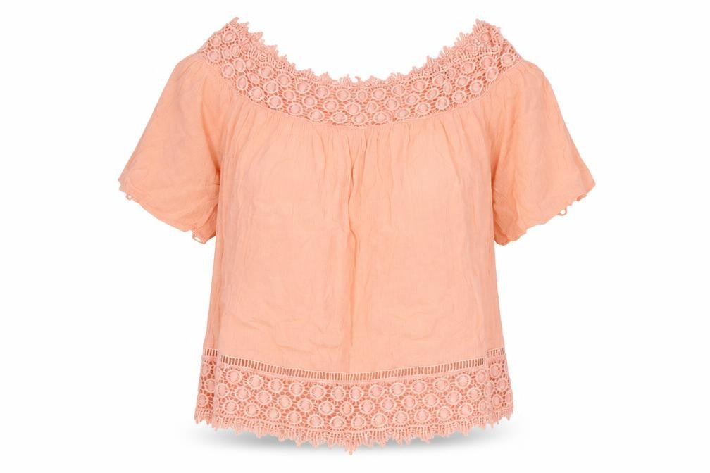 Womens UK Size 12 Miss Selfridge Pink Basic Blouse