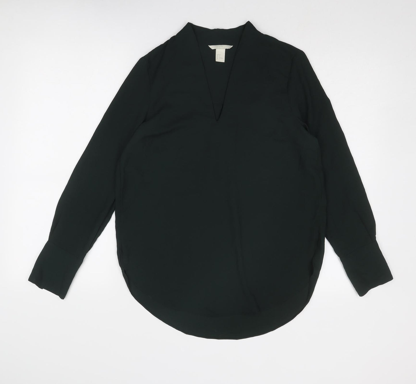 Womens UK Size 8 H&M Green Basic Blouse