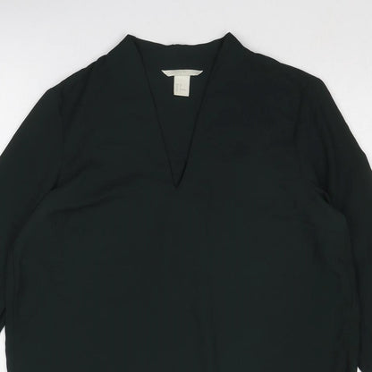 Womens UK Size 8 H&M Green Basic Blouse