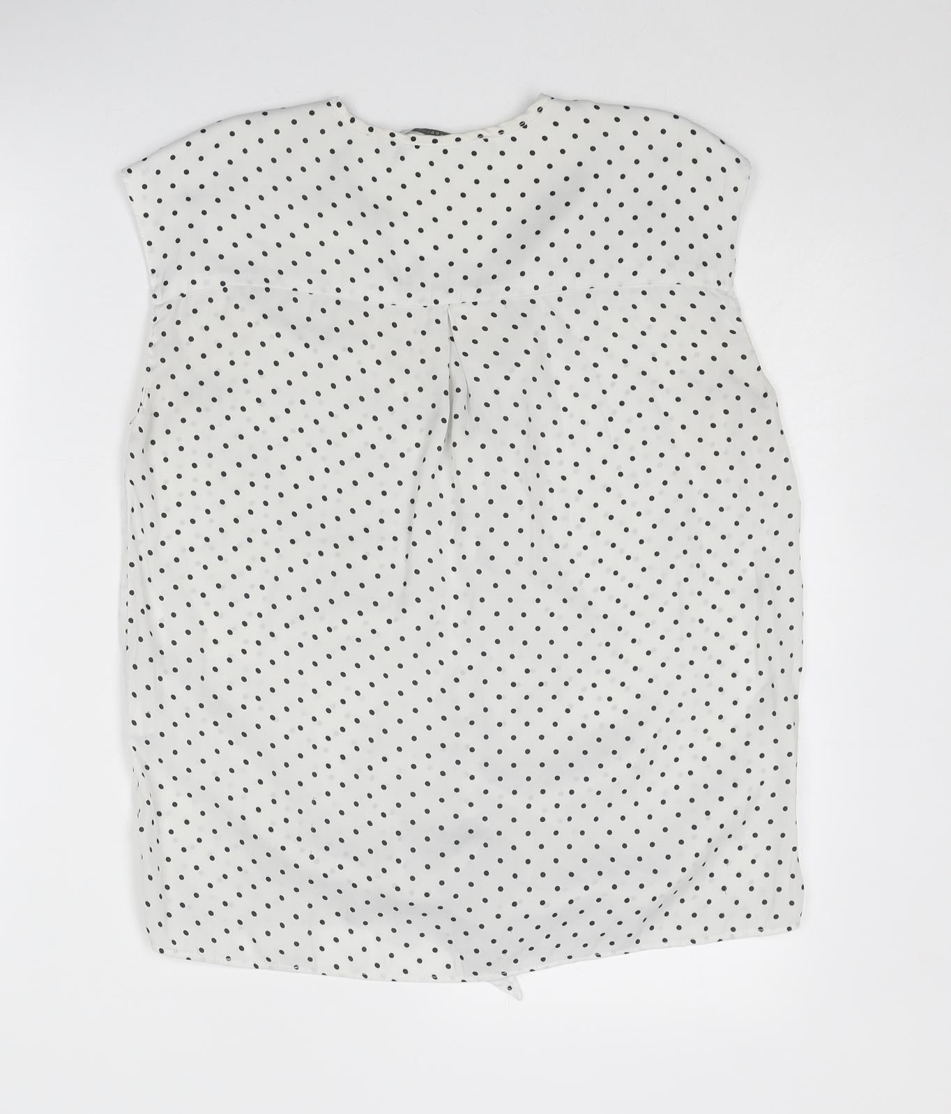 Womens UK Size S Zara White Basic Tank