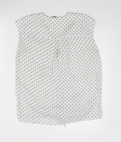 Womens UK Size S Zara White Basic Tank