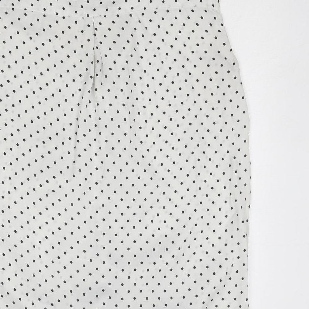 Womens UK Size S Zara White Basic Tank