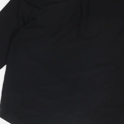 Womens UK Size 10 South Black Basic Button-Up