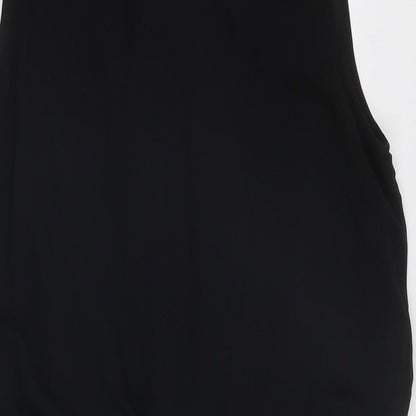 VILA Womens Black Polyester A-Line Size S Round Neck Button
