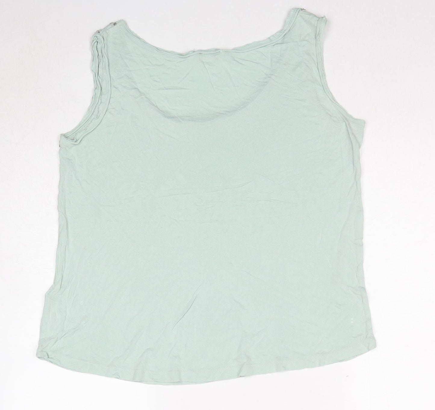 Womens UK Size 16 Monsoon Green Basic Tank