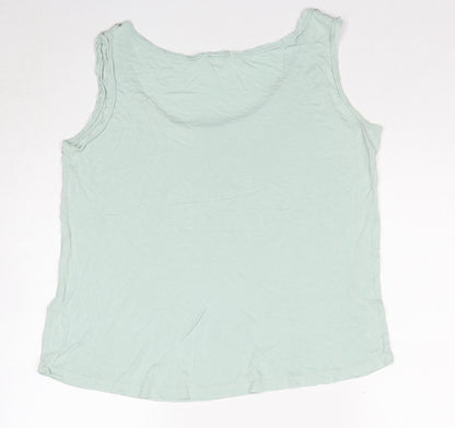 Womens UK Size 16 Monsoon Green Basic Tank