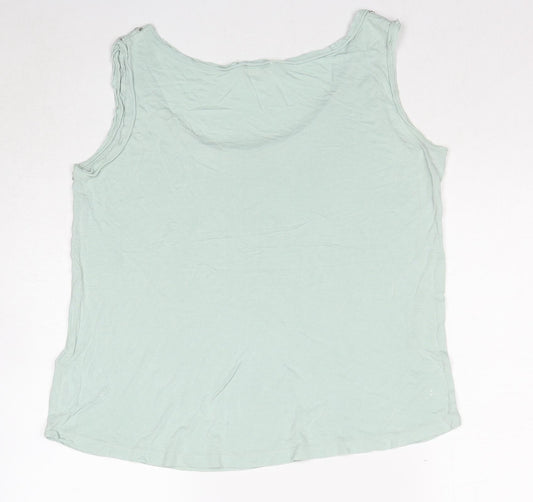 Womens UK Size 16 Monsoon Green Basic Tank