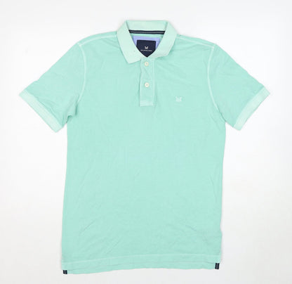 Crew Clothing Mens Blue Cotton Polo Size XS Collared Pullover