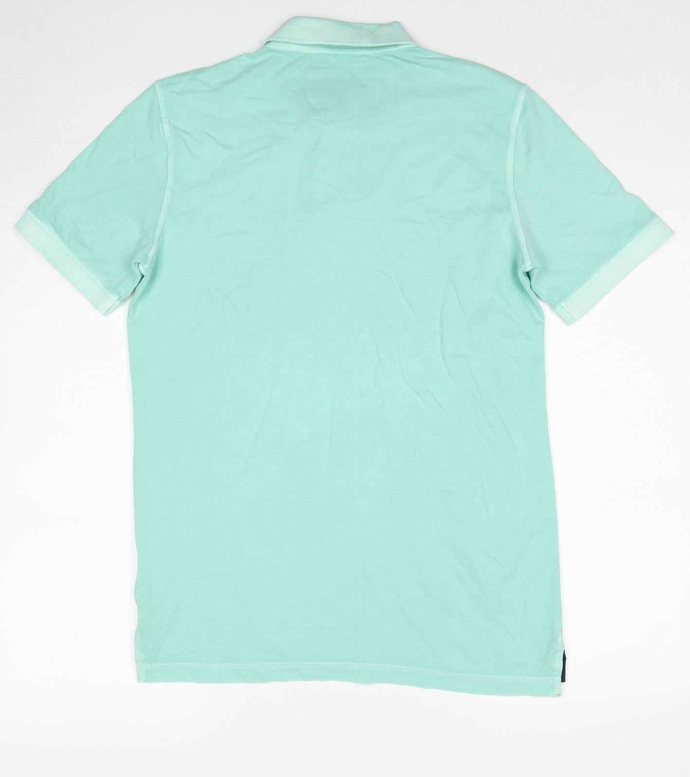 Crew Clothing Mens Blue Cotton Polo Size XS Collared Pullover