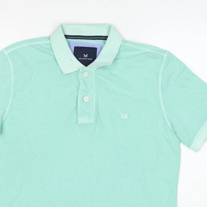 Crew Clothing Mens Blue Cotton Polo Size XS Collared Pullover