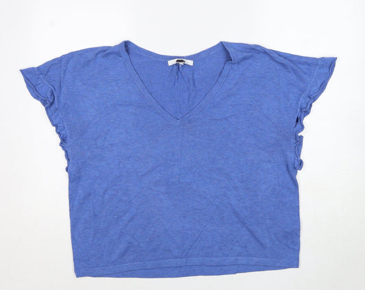 Womens UK Size L NEXT Blue Basic T-Shirt