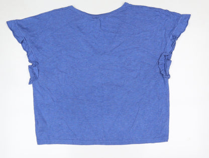 Womens UK Size L NEXT Blue Basic T-Shirt