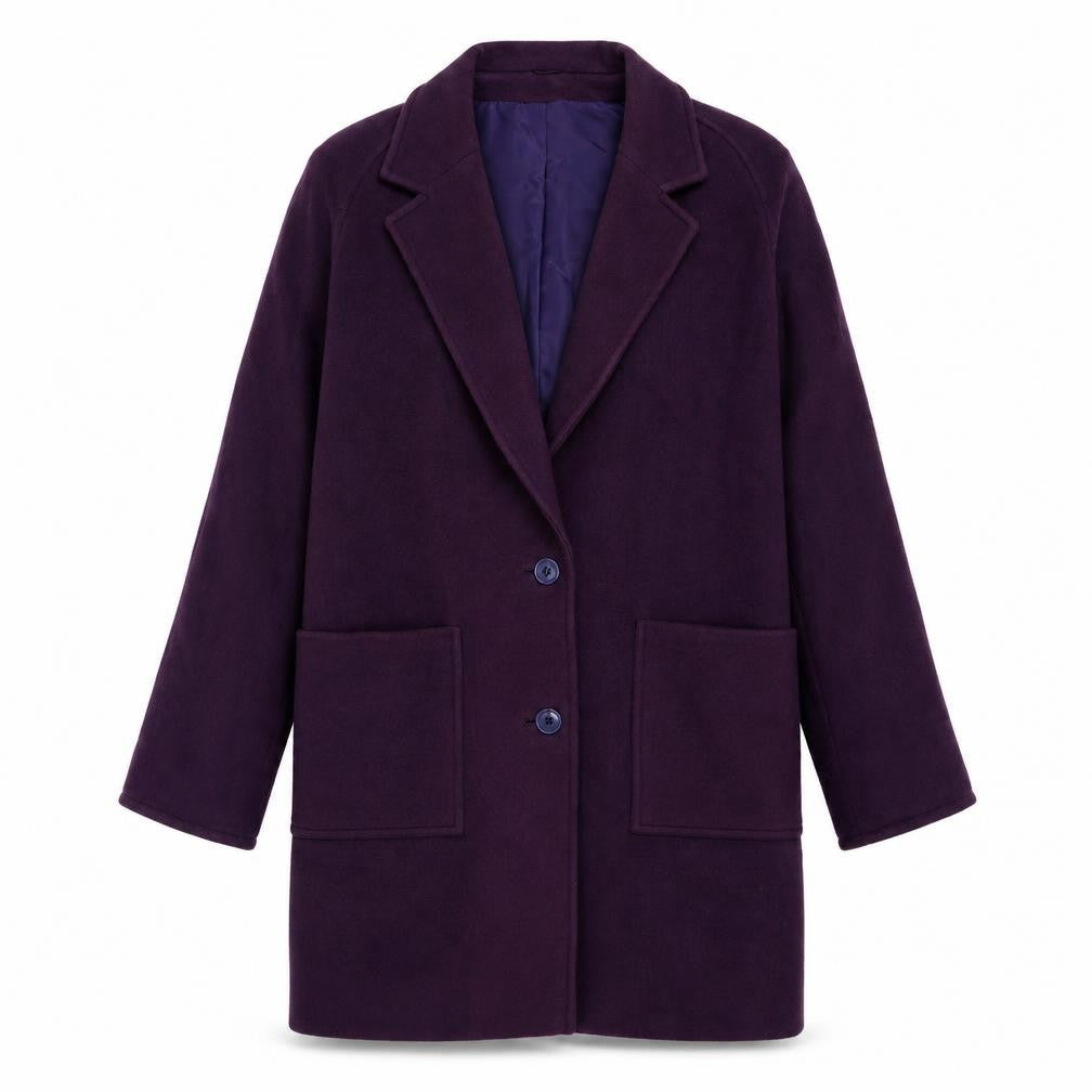 Womens UK Size 10 Planet Purple Overcoat