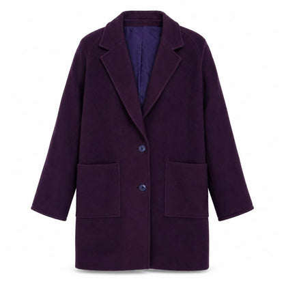 Womens UK Size 10 Planet Purple Overcoat