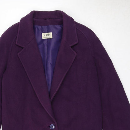 Womens UK Size 10 Planet Purple Overcoat