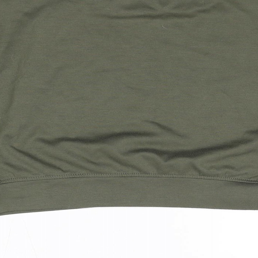 Zara Girls Green Polyester Pullover Sweatshirt Size 11-12 Years Pullover - Positive Thoughts