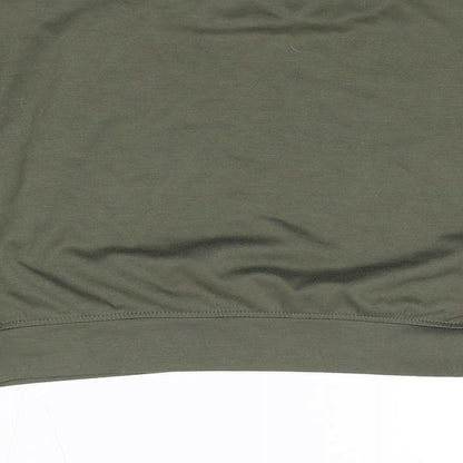Zara Girls Green Polyester Pullover Sweatshirt Size 11-12 Years Pullover - Positive Thoughts