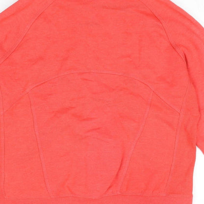 MONDETTA Womens Pink Cotton Full Zip Sweatshirt Size 14 Zip