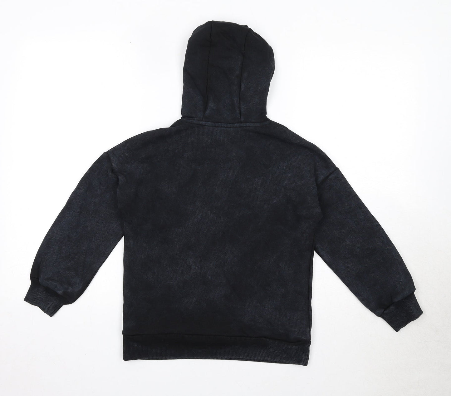 Marks and Spencer Girls Black Polyester Pullover Hoodie Size 7-8 Years Pullover - Stranger Things