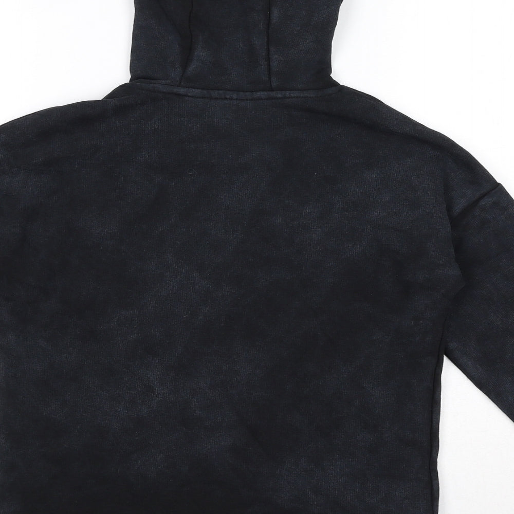 Marks and Spencer Girls Black Polyester Pullover Hoodie Size 7-8 Years Pullover - Stranger Things