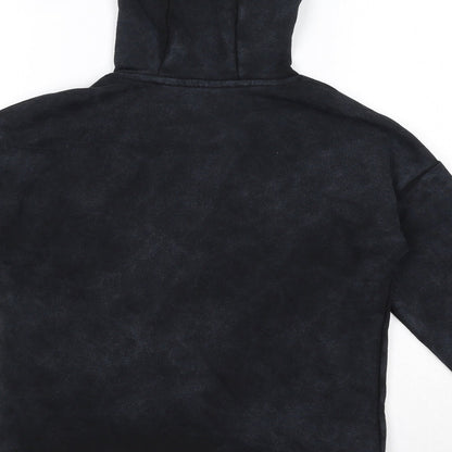 Marks and Spencer Girls Black Polyester Pullover Hoodie Size 7-8 Years Pullover - Stranger Things