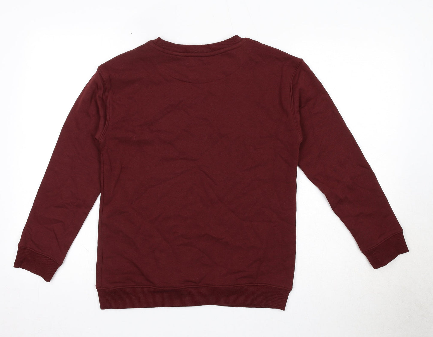 Marks and Spencer Boys Red Cotton Pullover Sweatshirt Size 11-12 Years - Citizen Of Somewhere