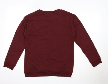 Marks and Spencer Boys Red Cotton Pullover Sweatshirt Size 11-12 Years - Citizen Of Somewhere