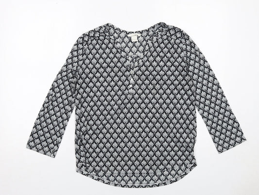 Womens UK Size S H&M Grey Basic Blouse