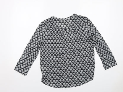 Womens UK Size S H&M Grey Basic Blouse