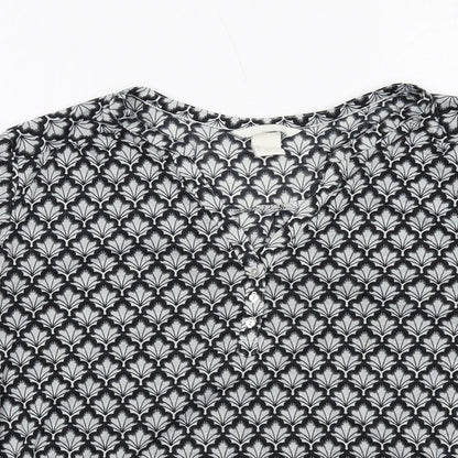 Womens UK Size S H&M Grey Basic Blouse
