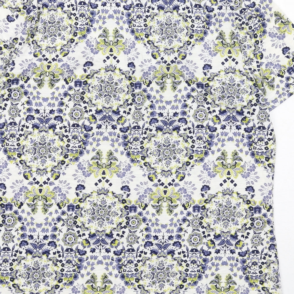 Womens UK Size 10 Profile Multicoloured Basic T-Shirt