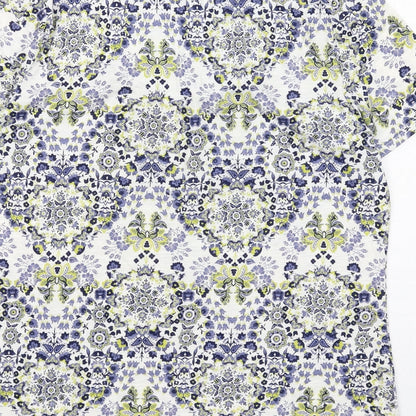 Womens UK Size 10 Profile Multicoloured Basic T-Shirt