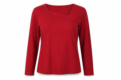 Womens UK Size 12 VIZ A VIZ Red Basic T-Shirt