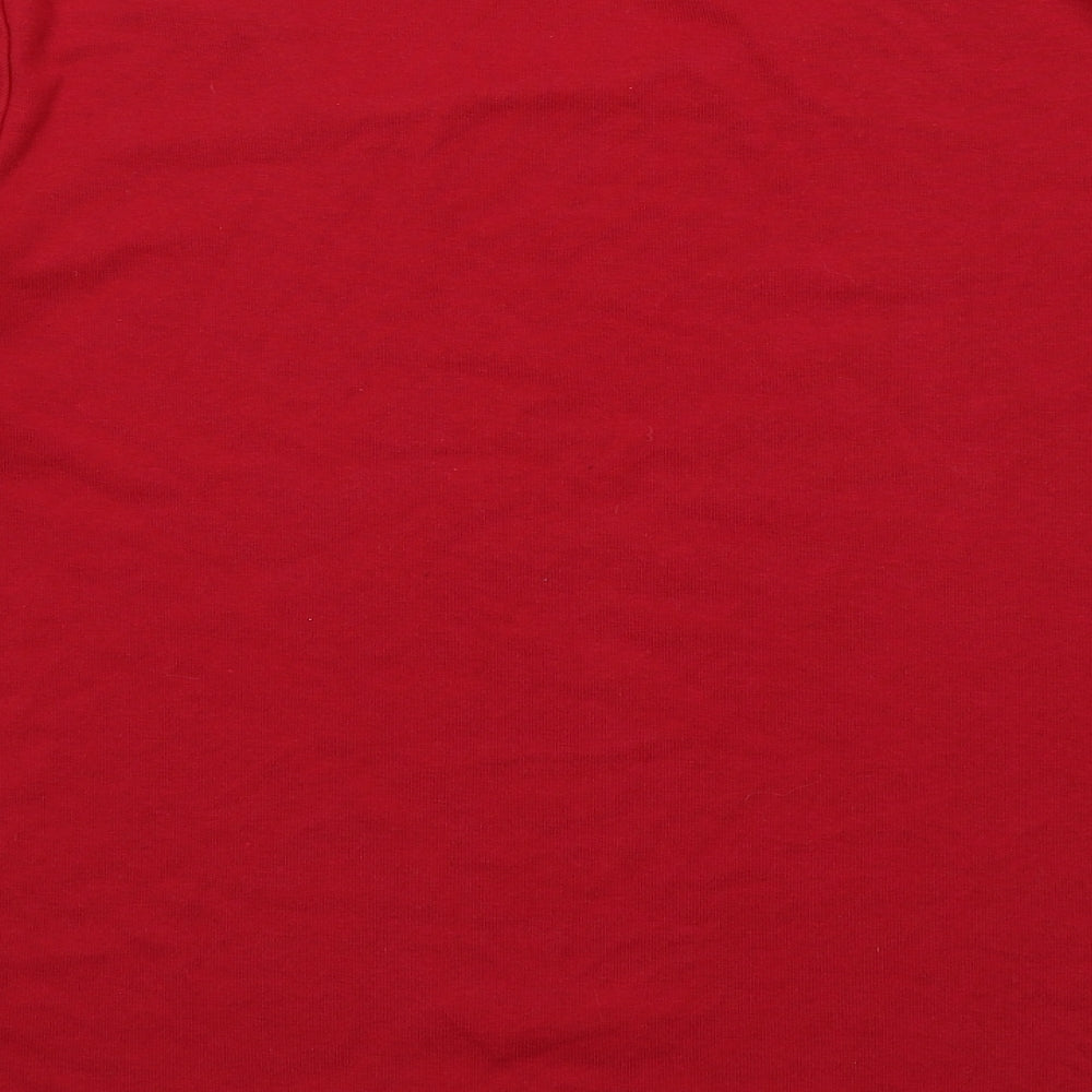 Womens UK Size 12 VIZ A VIZ Red Basic T-Shirt